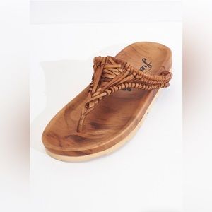 Free People Ivy Handwoven Leather Thong Sandal Women’s Size 8